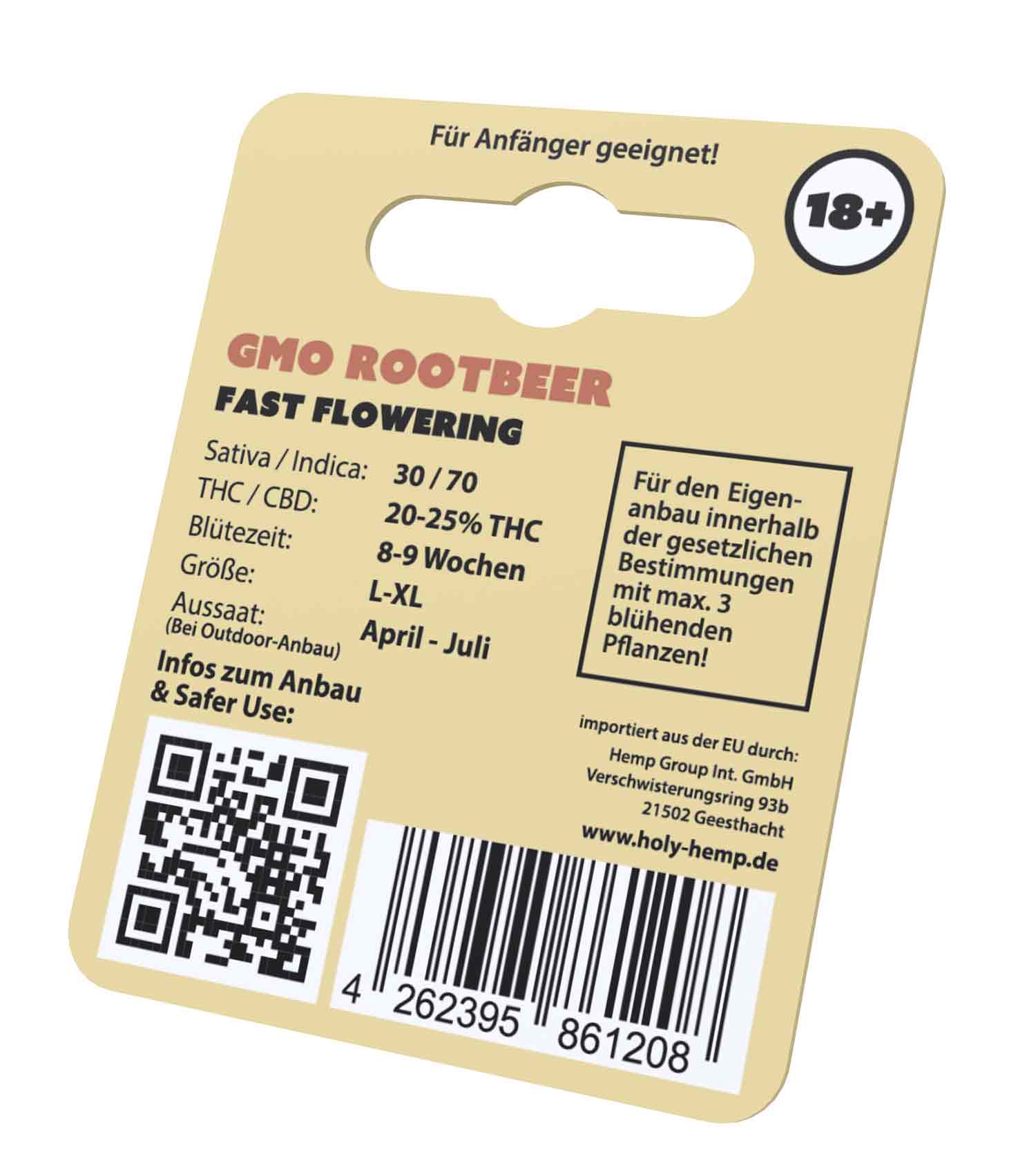 HolyHemp Seeds - US GMO Rootbeer - 3 Stk.- VE