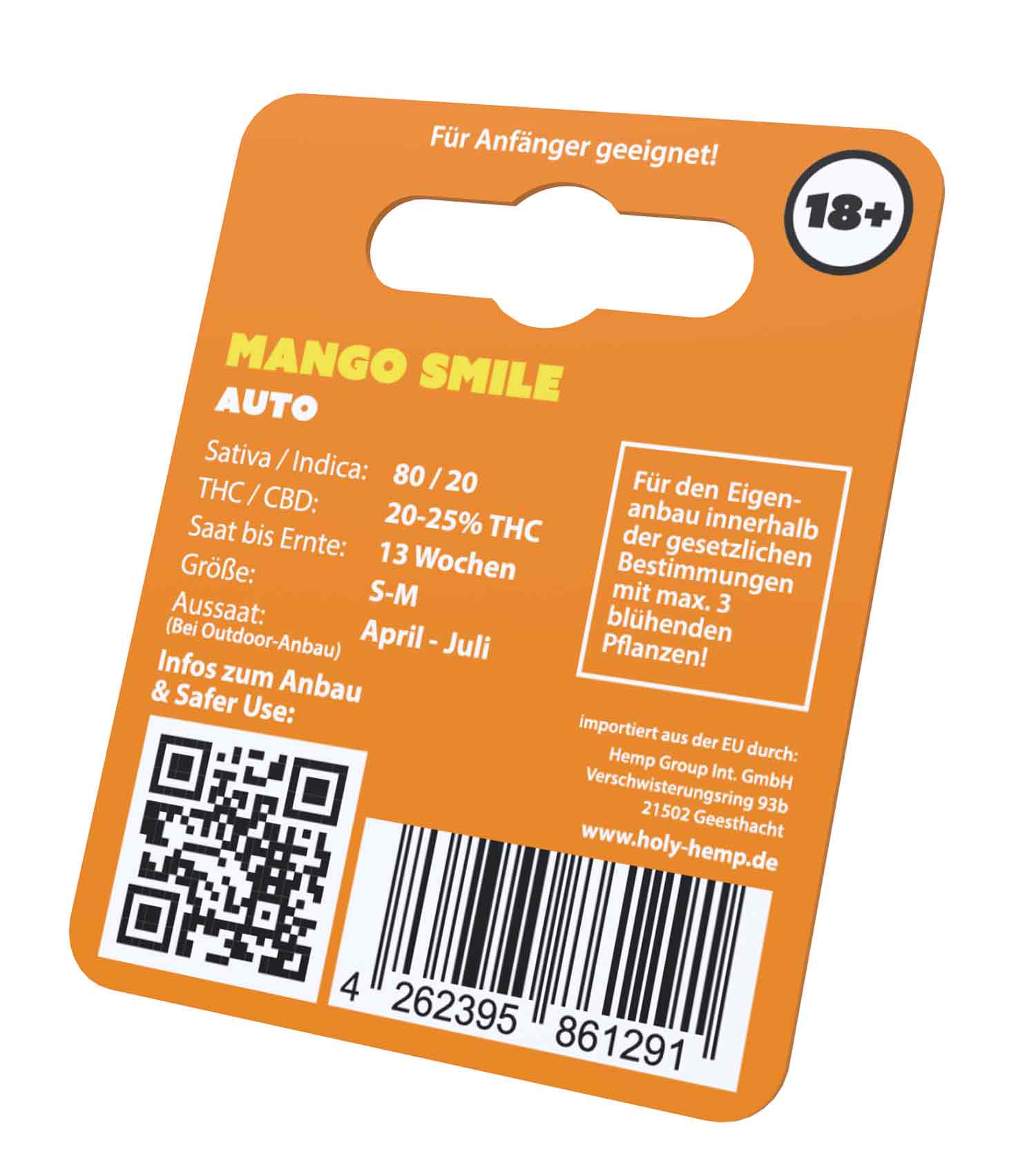 HolyHemp Seeds - US Mango Smile - 3 Stk.- VE
