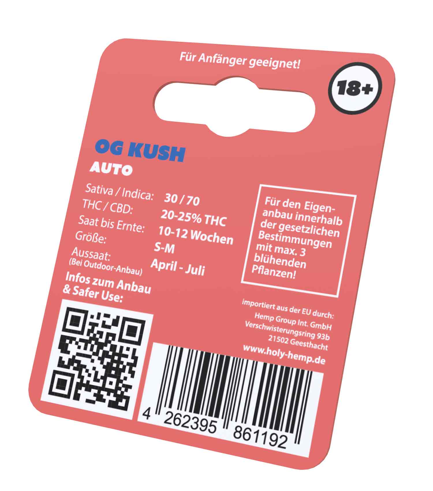 HolyHemp Seeds - US OG Kush - 3 Stk.- VE