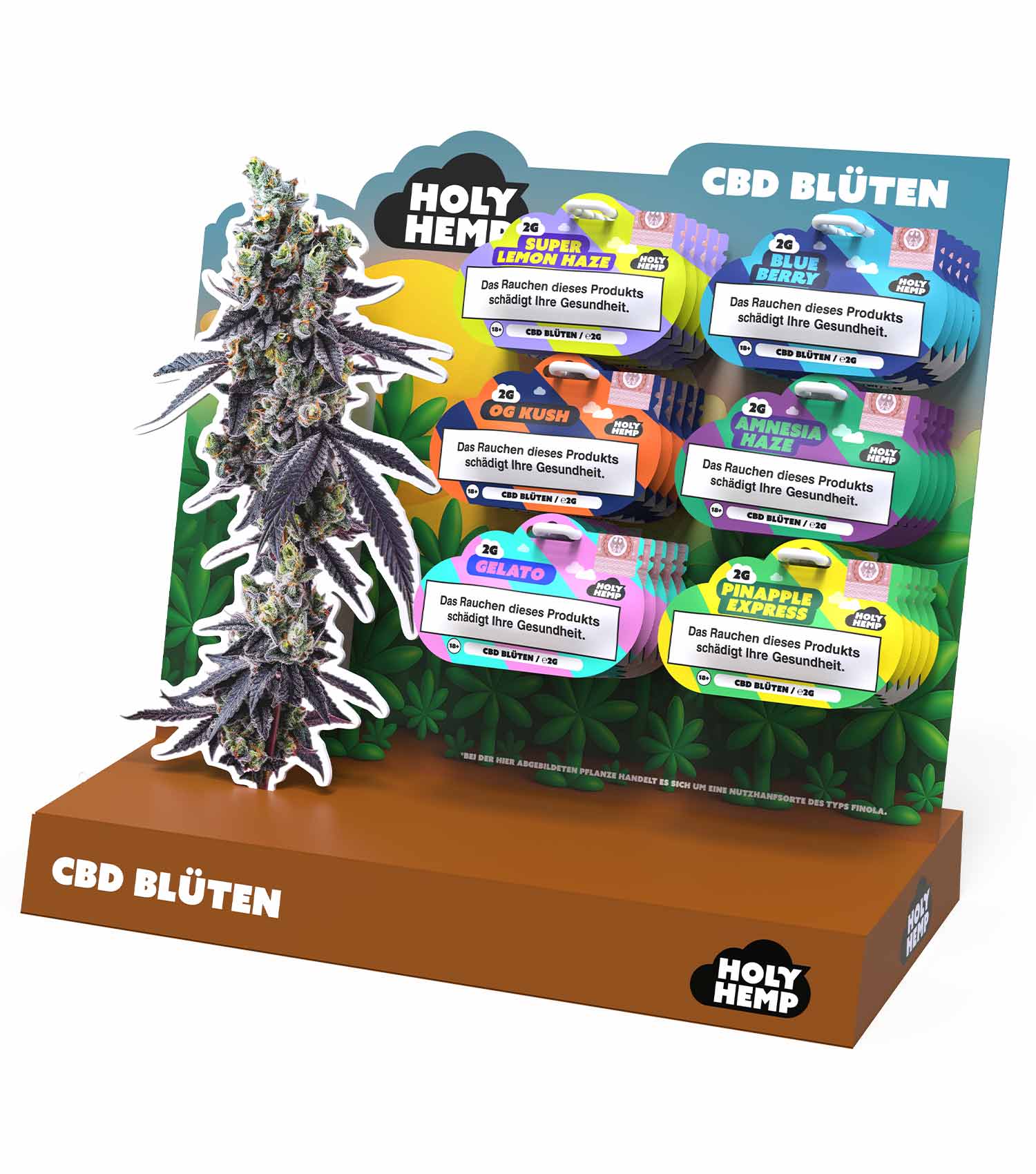 Blüten Thekendisplay - HolyHemp