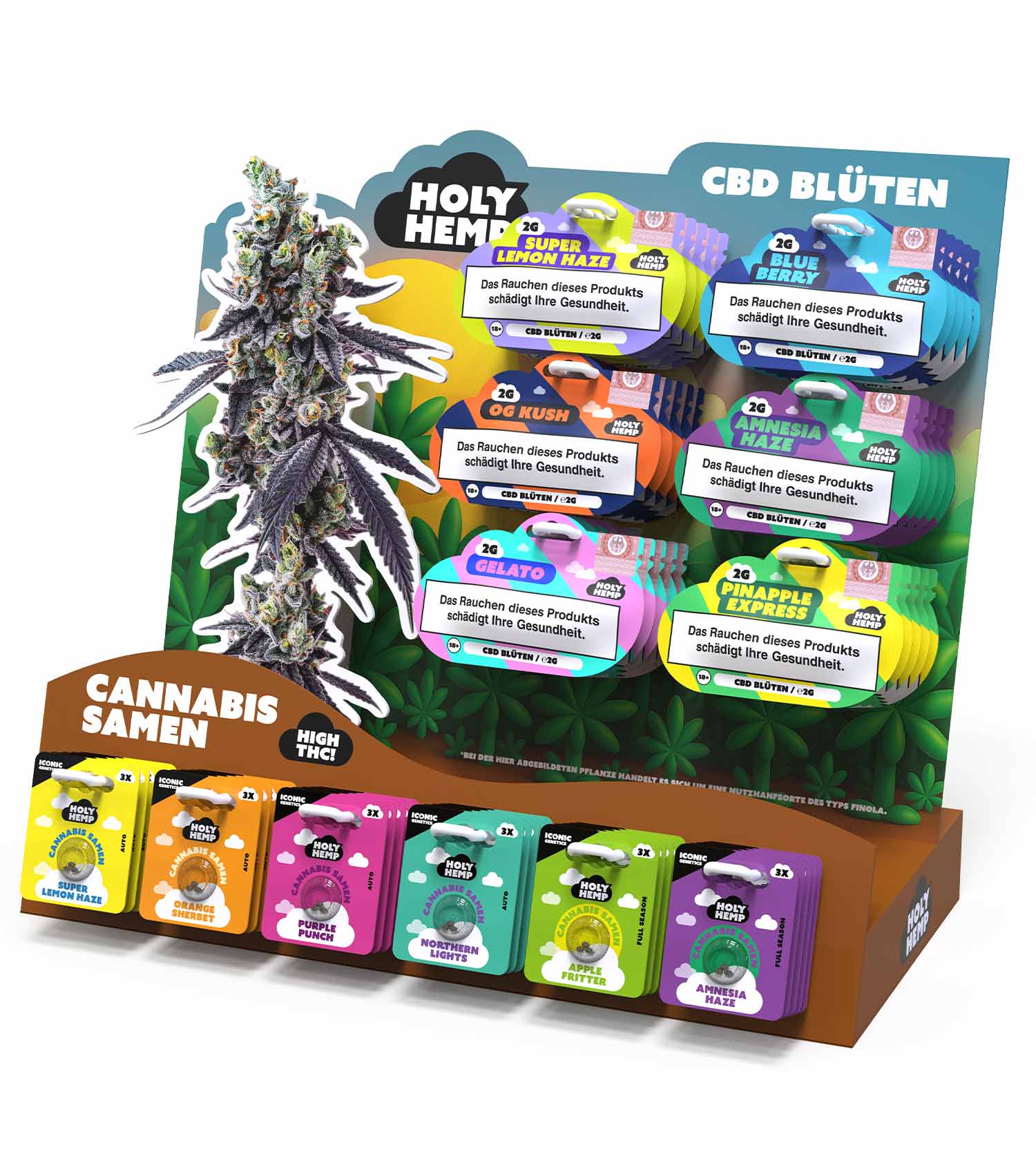 Blüten + Samen Thekendisplay - HolyHemp
